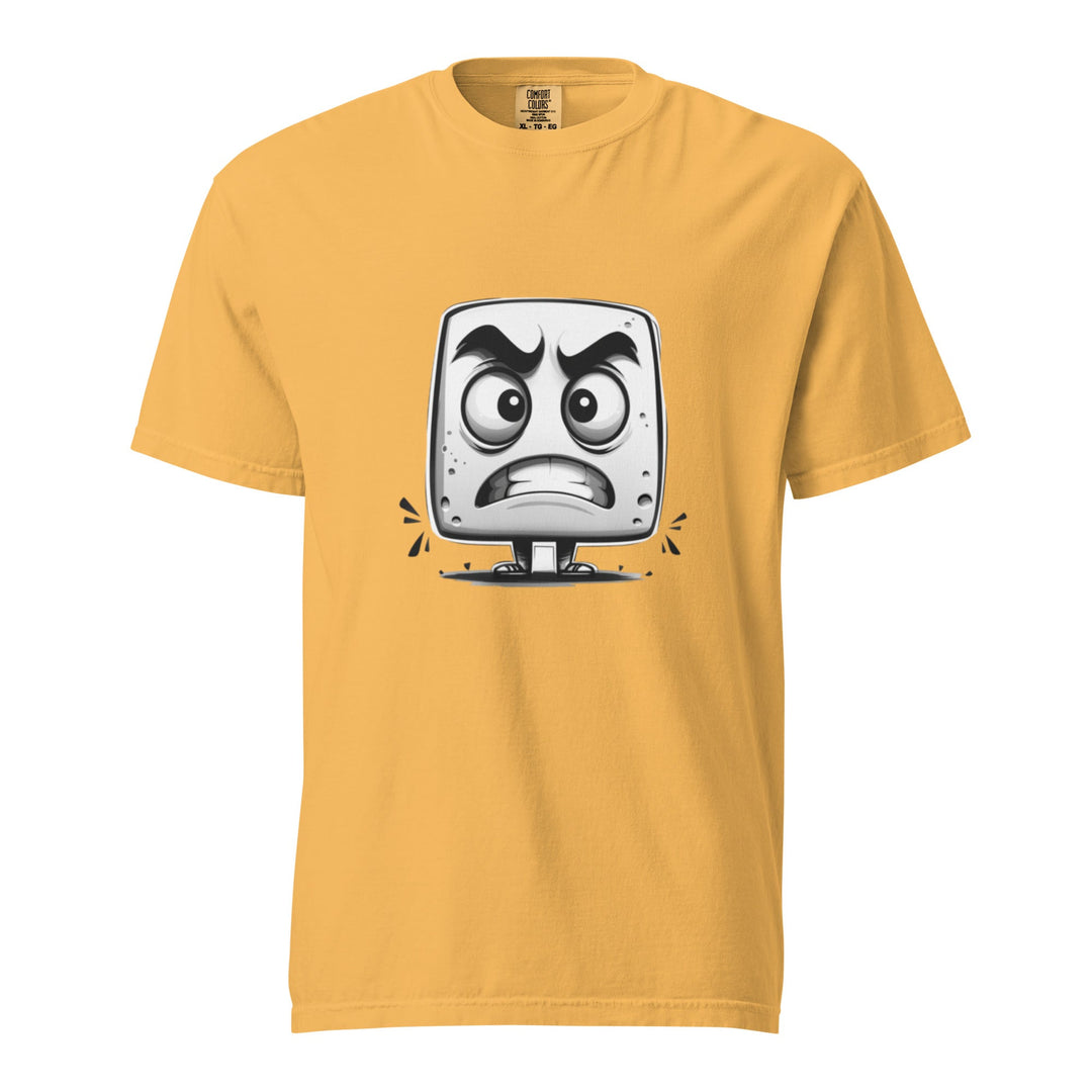 "Angry-Little-Block" garment-dyed heavyweight t-shirt - Polendo Design