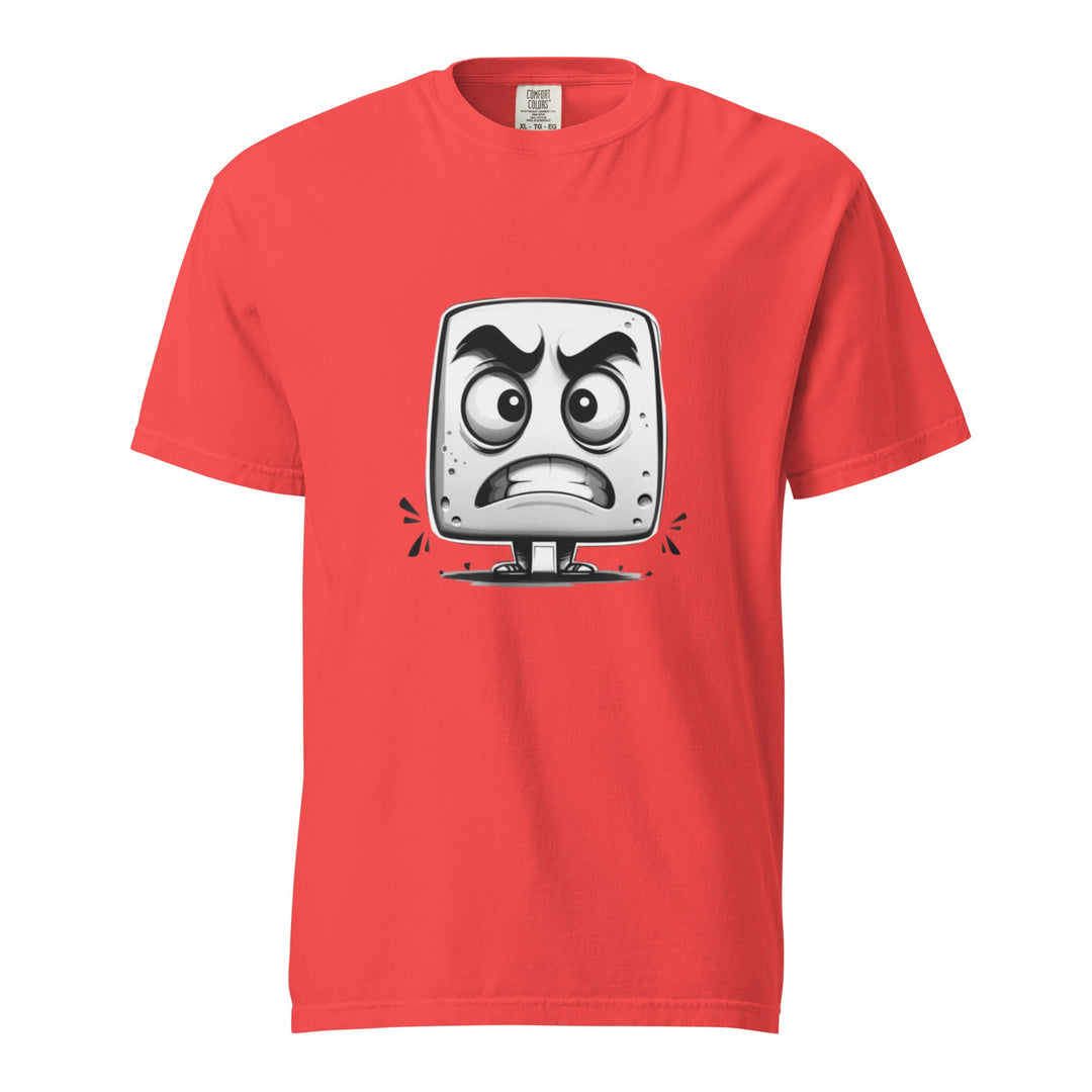 "Angry-Little-Block" garment-dyed heavyweight t-shirt - Polendo Design