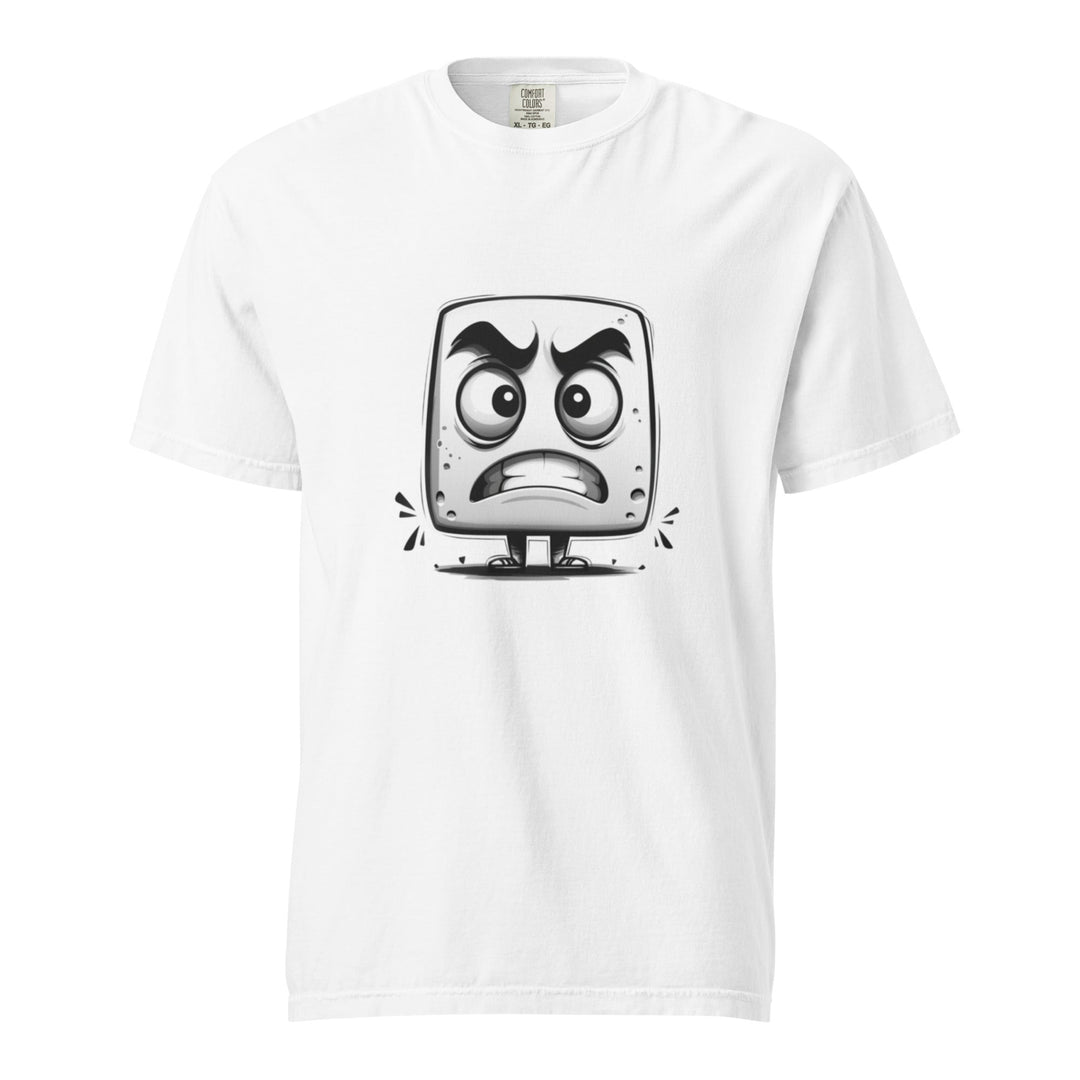 "Angry-Little-Block" garment-dyed heavyweight t-shirt - Polendo Design