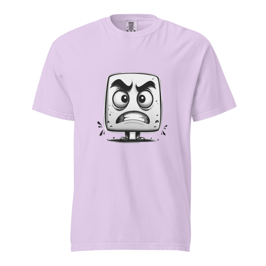 "Angry-Little-Block" garment-dyed heavyweight t-shirt - Polendo Design