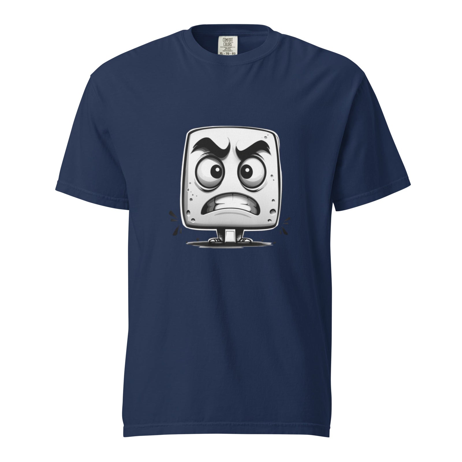 "Angry-Little-Block" garment-dyed heavyweight t-shirt - Polendo Design