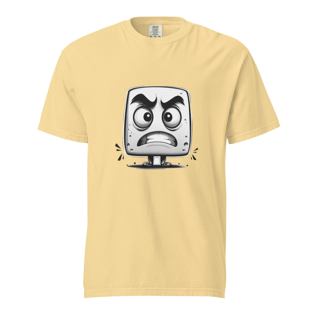 "Angry-Little-Block" garment-dyed heavyweight t-shirt - Polendo Design