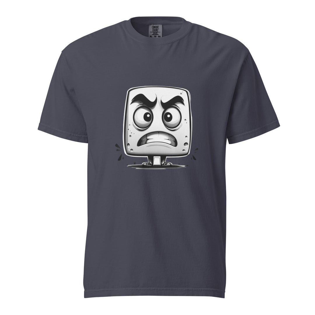 "Angry-Little-Block" garment-dyed heavyweight t-shirt - Polendo Design