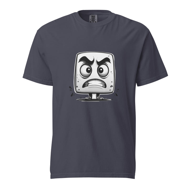"Angry-Little-Block" garment-dyed heavyweight t-shirt - Polendo Design