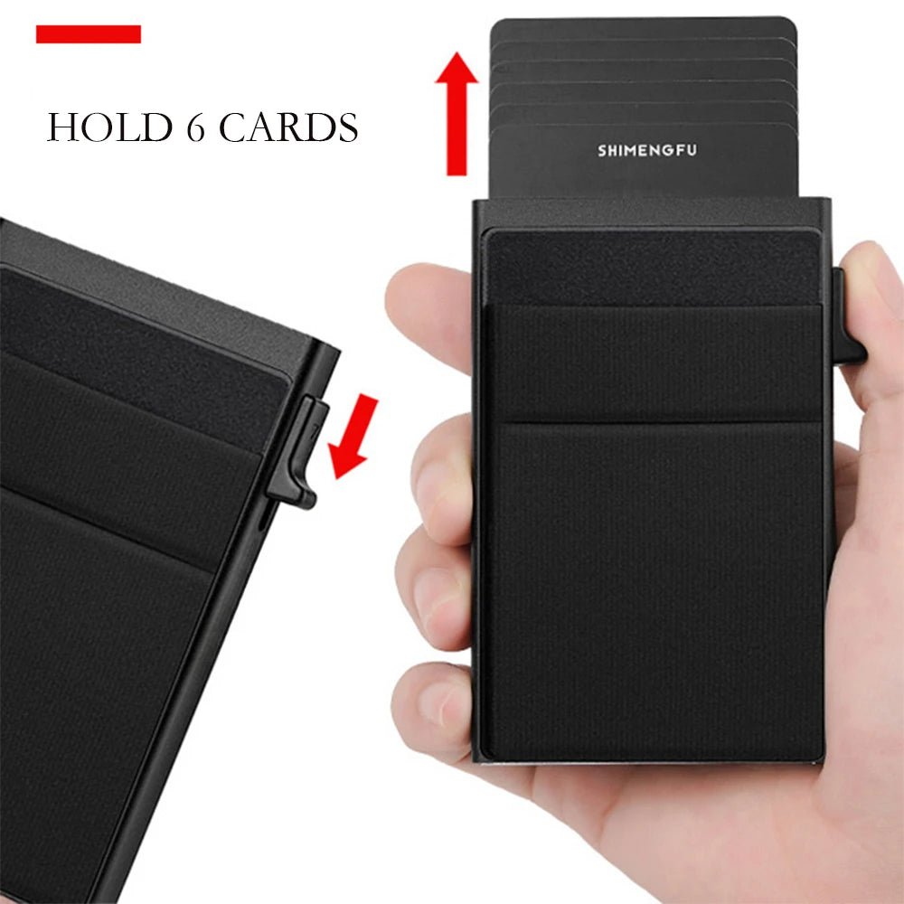 Anti-Theft RFID Blocking Wallet Card Holder for Travel - Polendo Design Anti-Theft RFID Blocking Wallet Card Holder