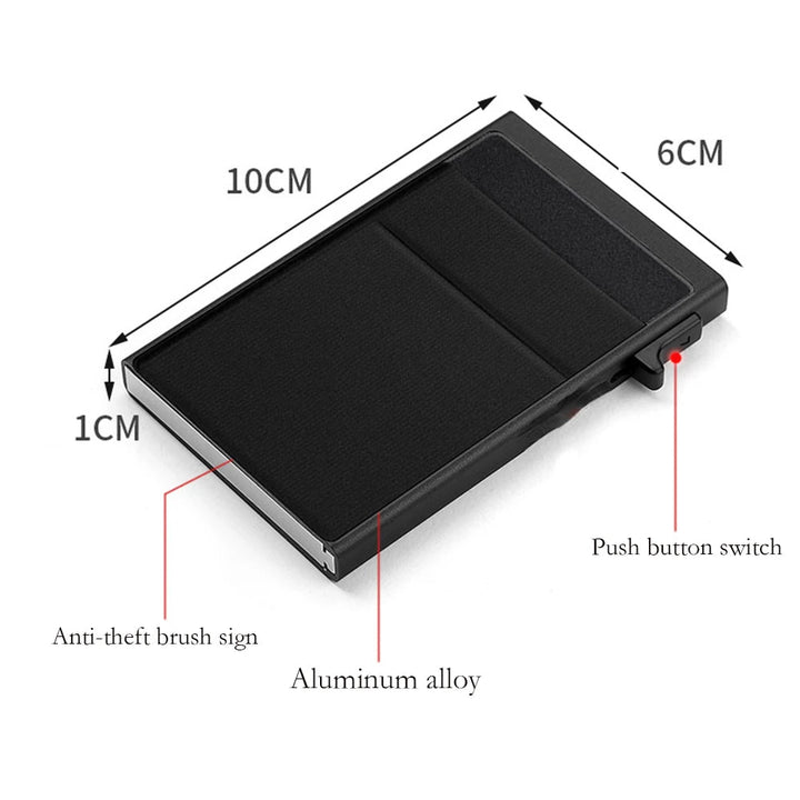 Anti-Theft RFID Blocking Wallet Card Holder for Travel - Polendo Design Anti-Theft RFID Blocking Wallet Card Holder