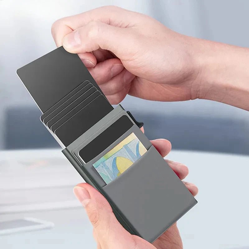 Anti-Theft RFID Blocking Wallet Card Holder for Travel - Polendo Design Anti-Theft RFID Blocking Wallet Card Holder