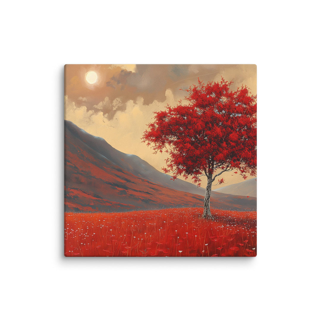 Autumn Amber Autumn Tree Canvas Wall Art - Polendo Design