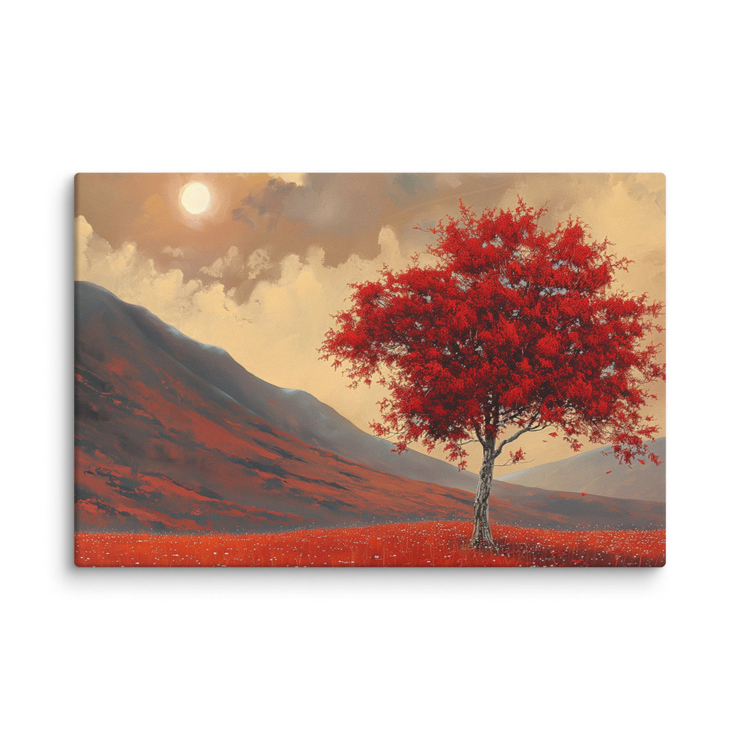 Autumn Amber Autumn Tree Canvas Wall Art - Polendo Design