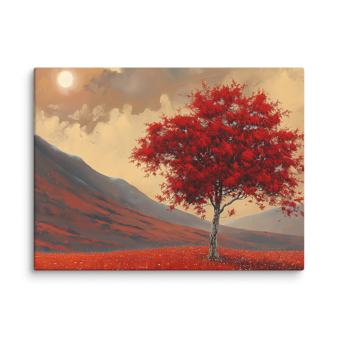 Autumn Amber Autumn Tree Canvas Wall Art - Polendo Design