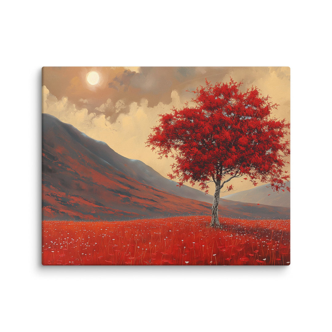 Autumn Amber Autumn Tree Canvas Wall Art - Polendo Design