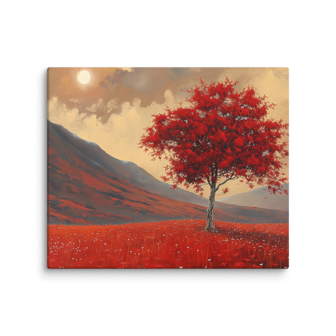 Autumn Amber Autumn Tree Canvas Wall Art - Polendo Design