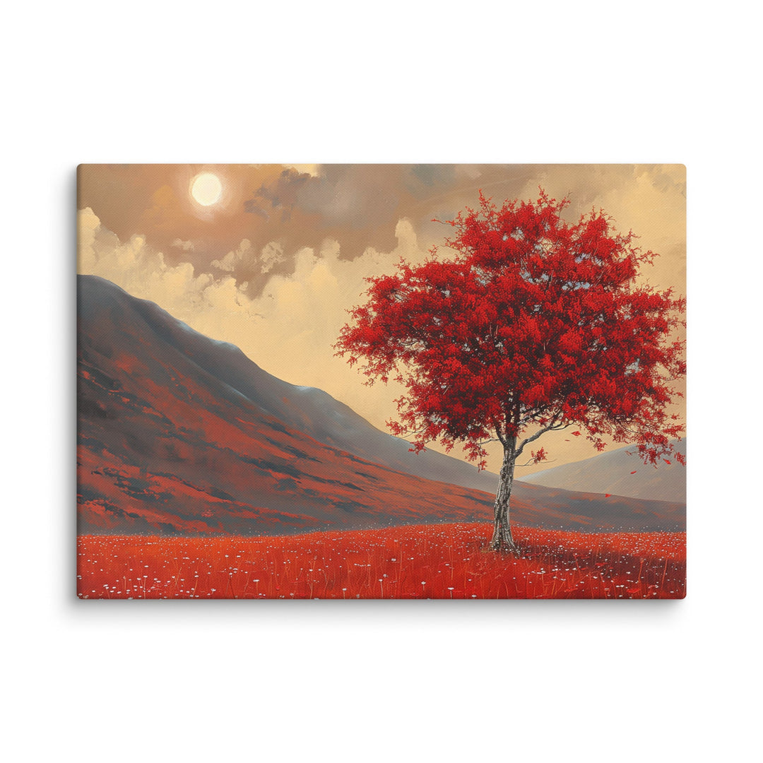 Autumn Amber Autumn Tree Canvas Wall Art - Polendo Design