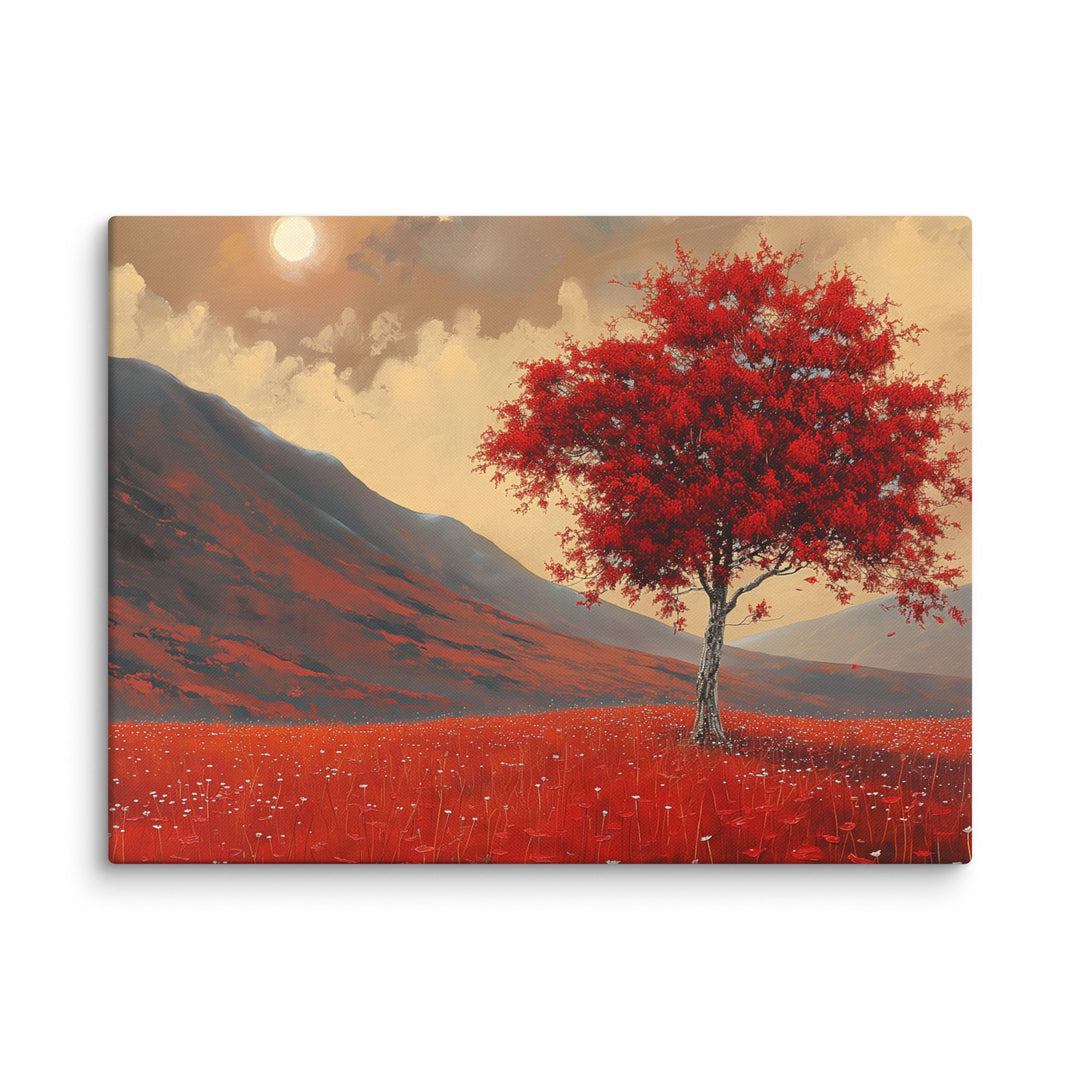 Autumn Amber Autumn Tree Canvas Wall Art - Polendo Design