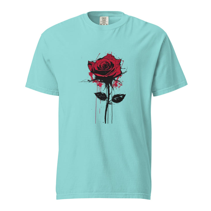 "Bleeding-Rose" garment-dyed heavyweight t-shirt - Polendo Design
