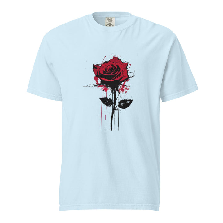 "Bleeding-Rose" garment-dyed heavyweight t-shirt - Polendo Design