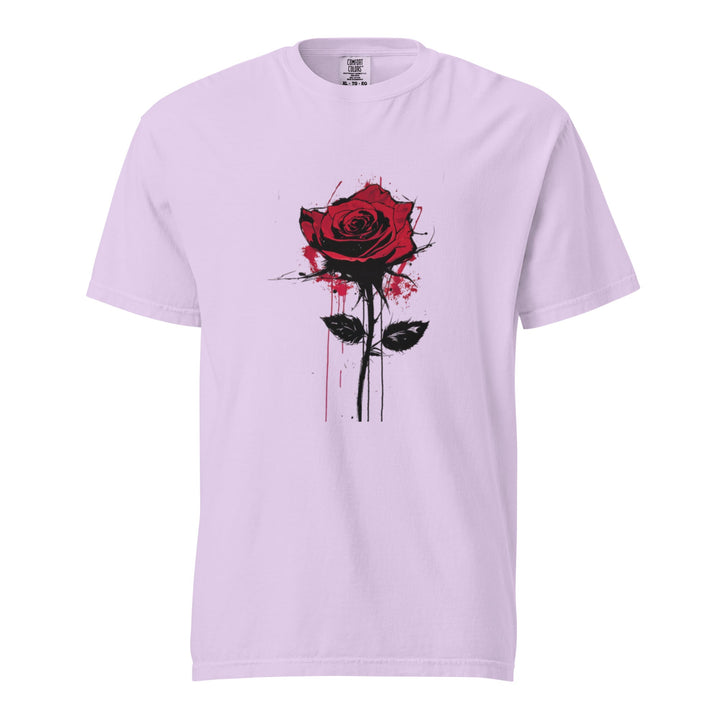 "Bleeding-Rose" garment-dyed heavyweight t-shirt - Polendo Design