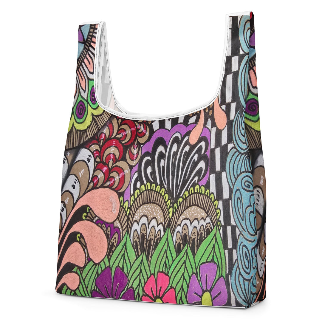 Bloomwave Sketch Artistic Tote Bag by Polendo - Polendo Design Polendo Design artistic tote bag