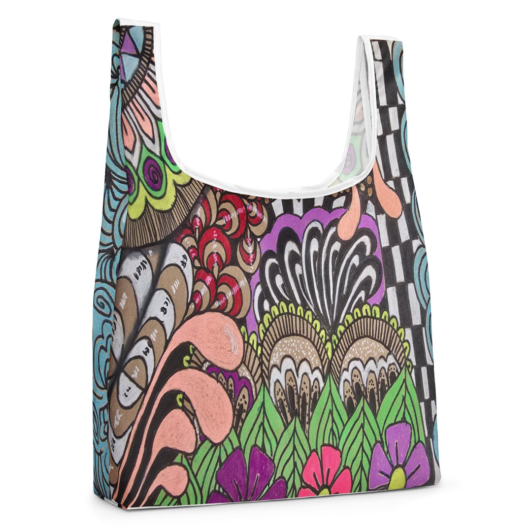 Bloomwave Sketch Artistic Tote Bag by Polendo - Polendo Design Polendo Design artistic tote bag