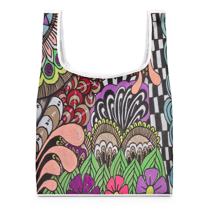 Bloomwave Sketch Artistic Tote Bag by Polendo - Polendo Design Polendo Design artistic tote bag