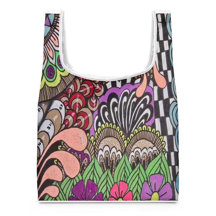 Bloomwave Sketch Artistic Tote Bag by Polendo - Polendo Design Polendo Design artistic tote bag
