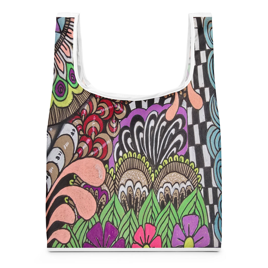 Bloomwave Sketch Artistic Tote Bag by Polendo - Polendo Design Polendo Design artistic tote bag