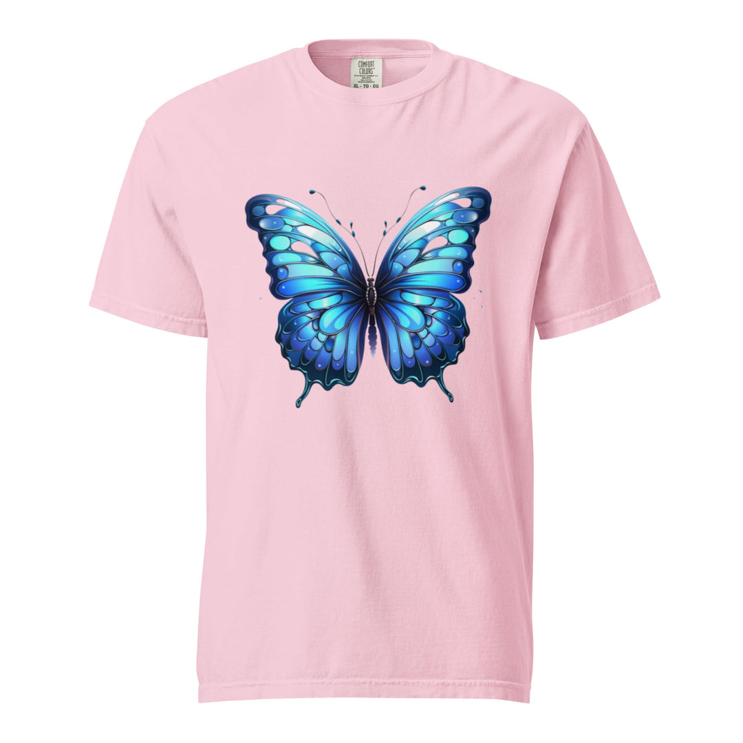 "Blue Grace" garment-dyed heavyweight t-shirt - Polendo Design