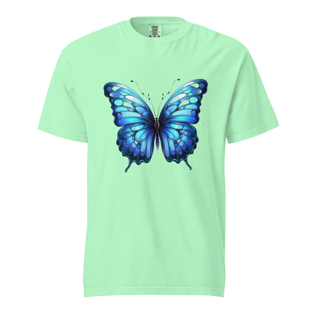 "Blue Grace" garment-dyed heavyweight t-shirt - Polendo Design