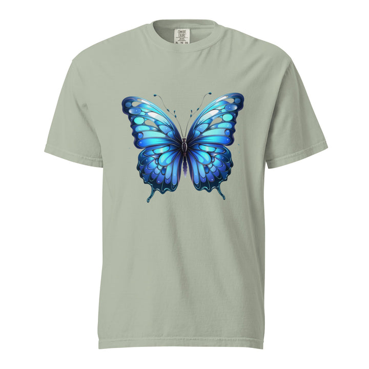 "Blue Grace" garment-dyed heavyweight t-shirt - Polendo Design
