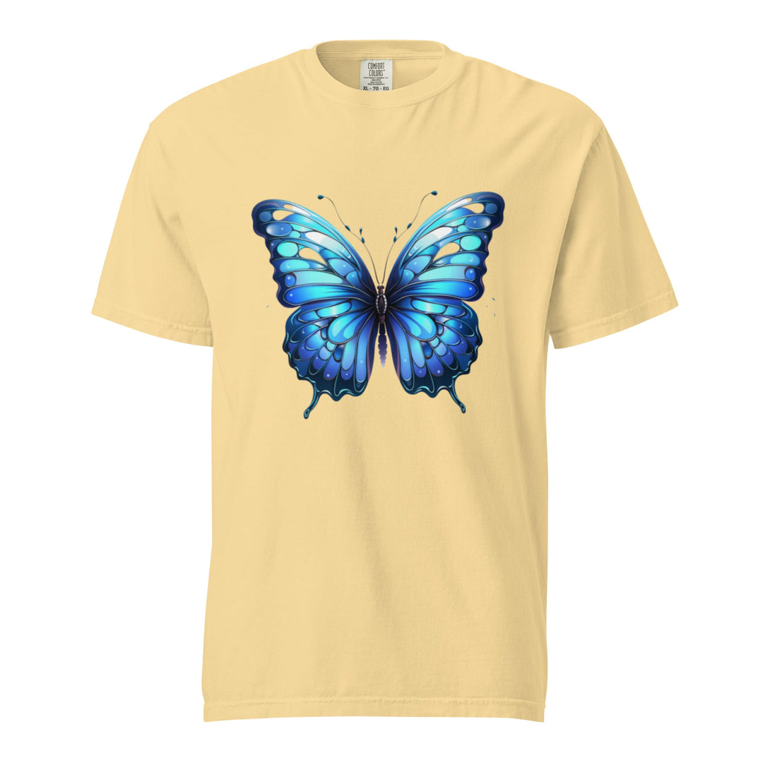 "Blue Grace" garment-dyed heavyweight t-shirt - Polendo Design