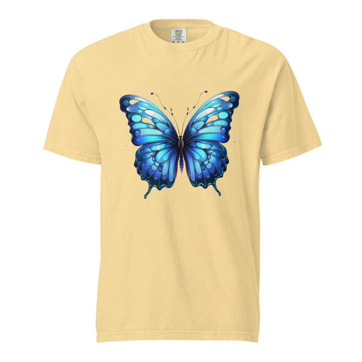 "Blue Grace" garment-dyed heavyweight t-shirt - Polendo Design