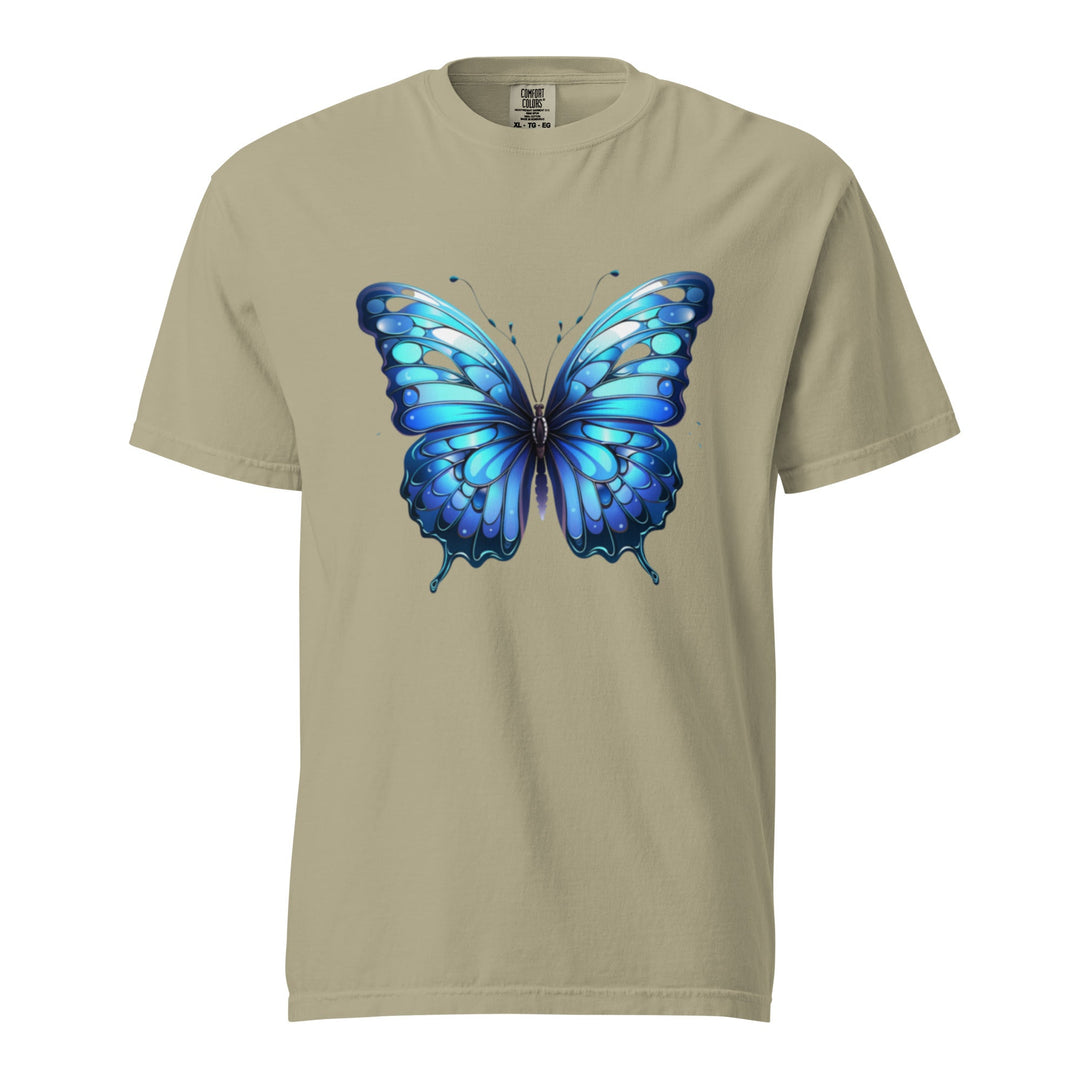 "Blue Grace" garment-dyed heavyweight t-shirt - Polendo Design