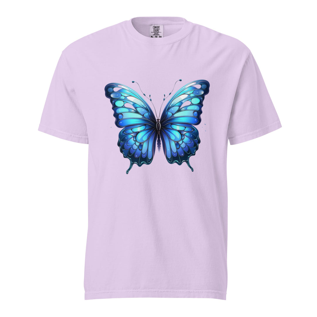 "Blue Grace" garment-dyed heavyweight t-shirt - Polendo Design