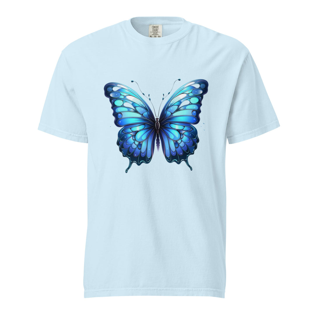 "Blue Grace" garment-dyed heavyweight t-shirt - Polendo Design