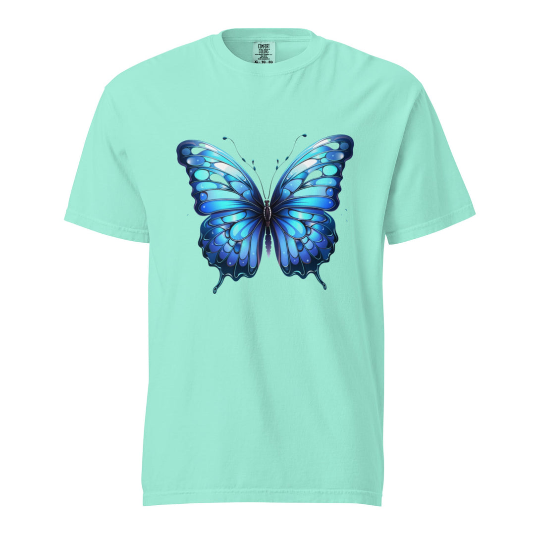 "Blue Grace" garment-dyed heavyweight t-shirt - Polendo Design