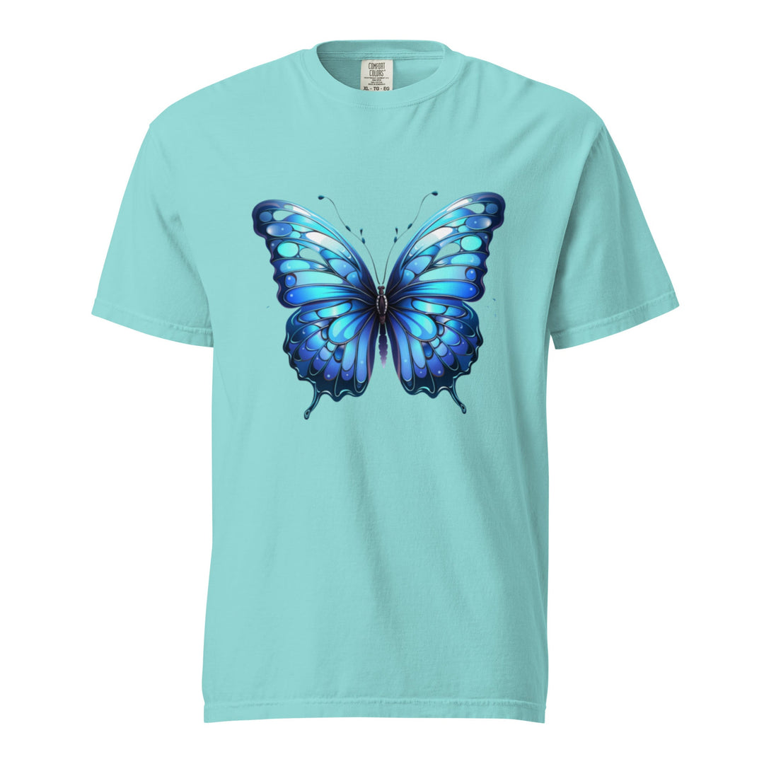 "Blue Grace" garment-dyed heavyweight t-shirt - Polendo Design
