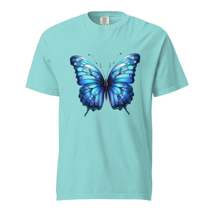 "Blue Grace" garment-dyed heavyweight t-shirt - Polendo Design