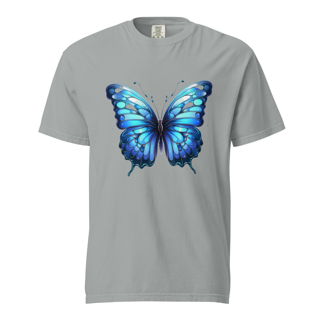 "Blue Grace" garment-dyed heavyweight t-shirt - Polendo Design