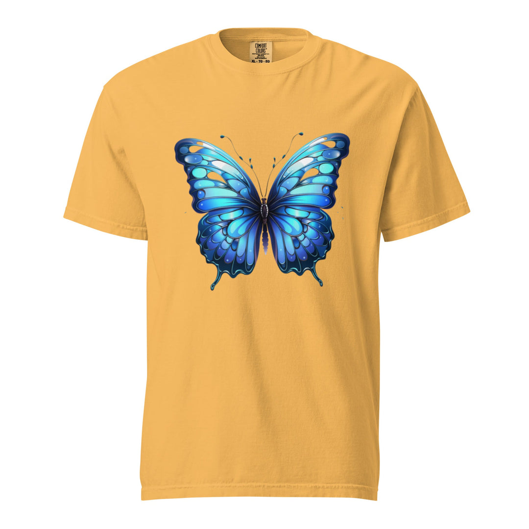 "Blue Grace" garment-dyed heavyweight t-shirt - Polendo Design
