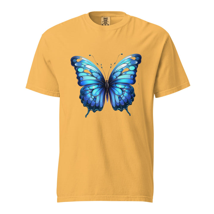 "Blue Grace" garment-dyed heavyweight t-shirt - Polendo Design
