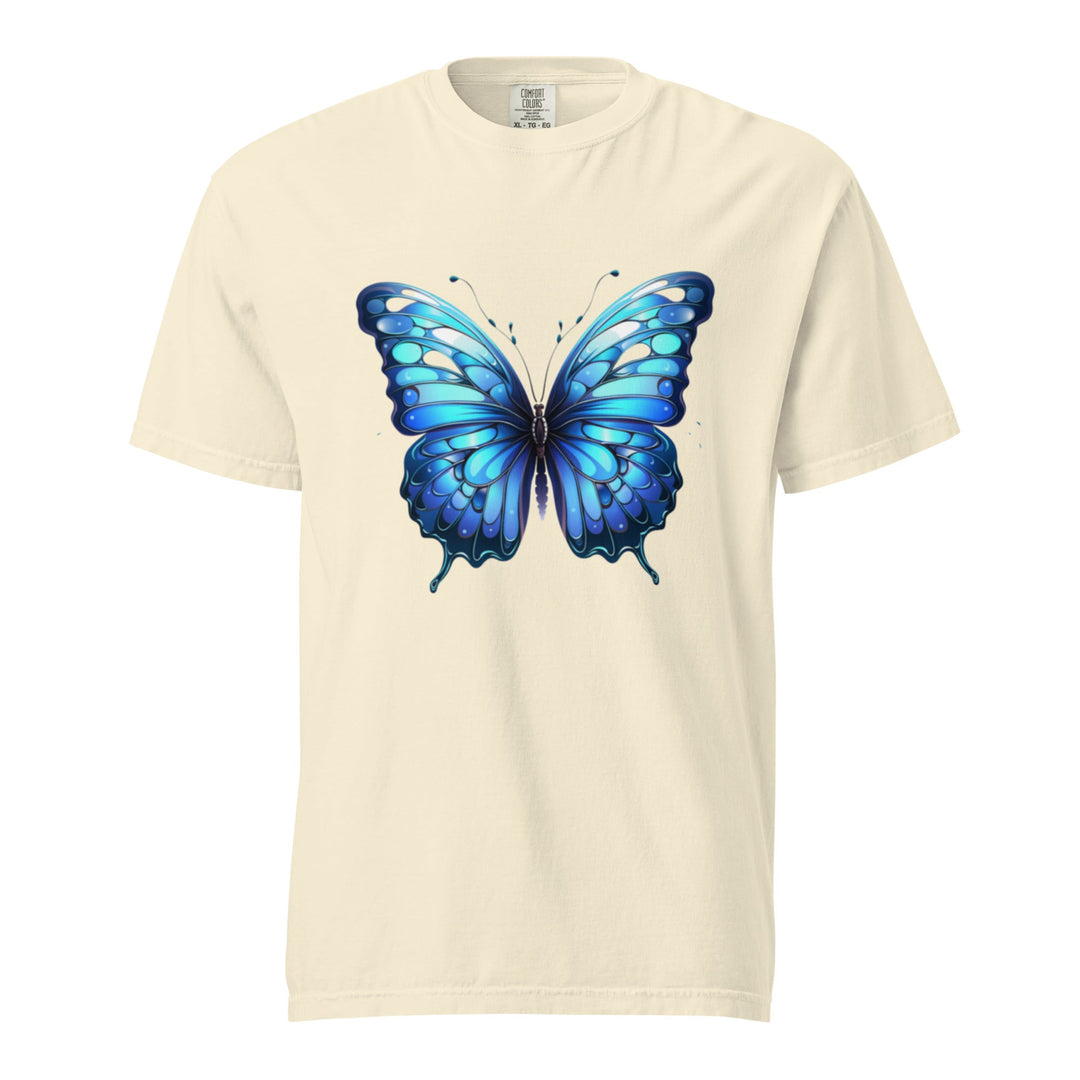 "Blue Grace" garment-dyed heavyweight t-shirt - Polendo Design