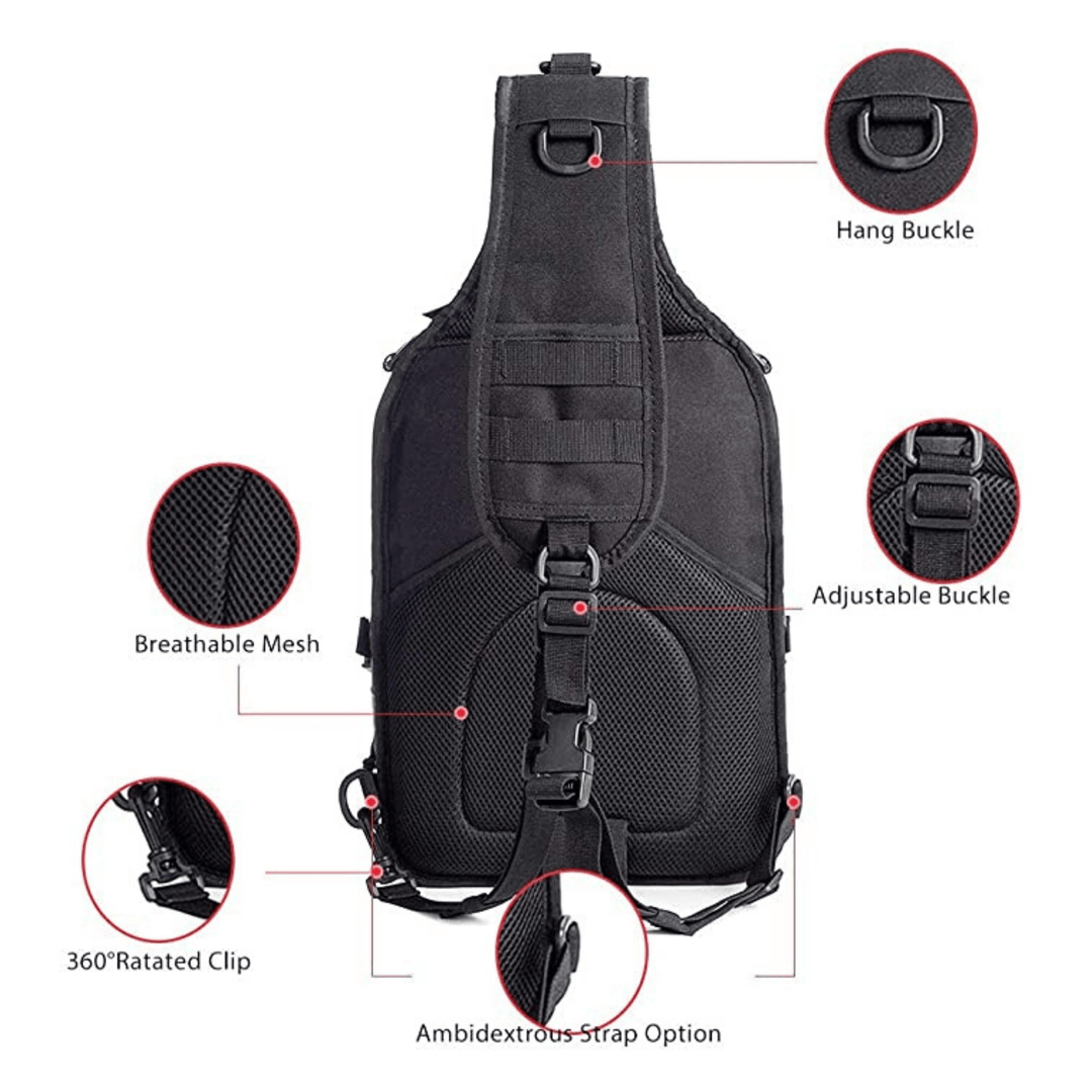 Tactical 15L Sling Backpack with Molle System