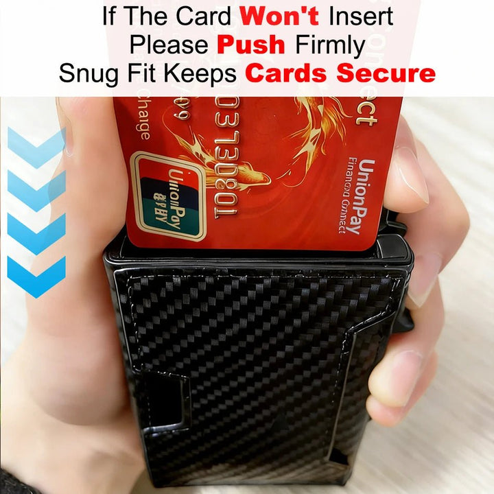 Carbon Fiber RFID Wallet Card Holder - Polendo Design Carbon Fiber RFID Wallet Card Holder