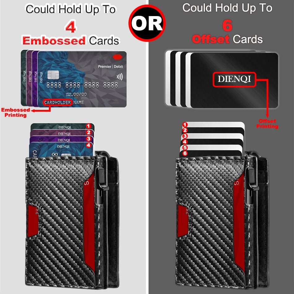 Carbon Fiber RFID Wallet Card Holder - Polendo Design Carbon Fiber RFID Wallet Card Holder