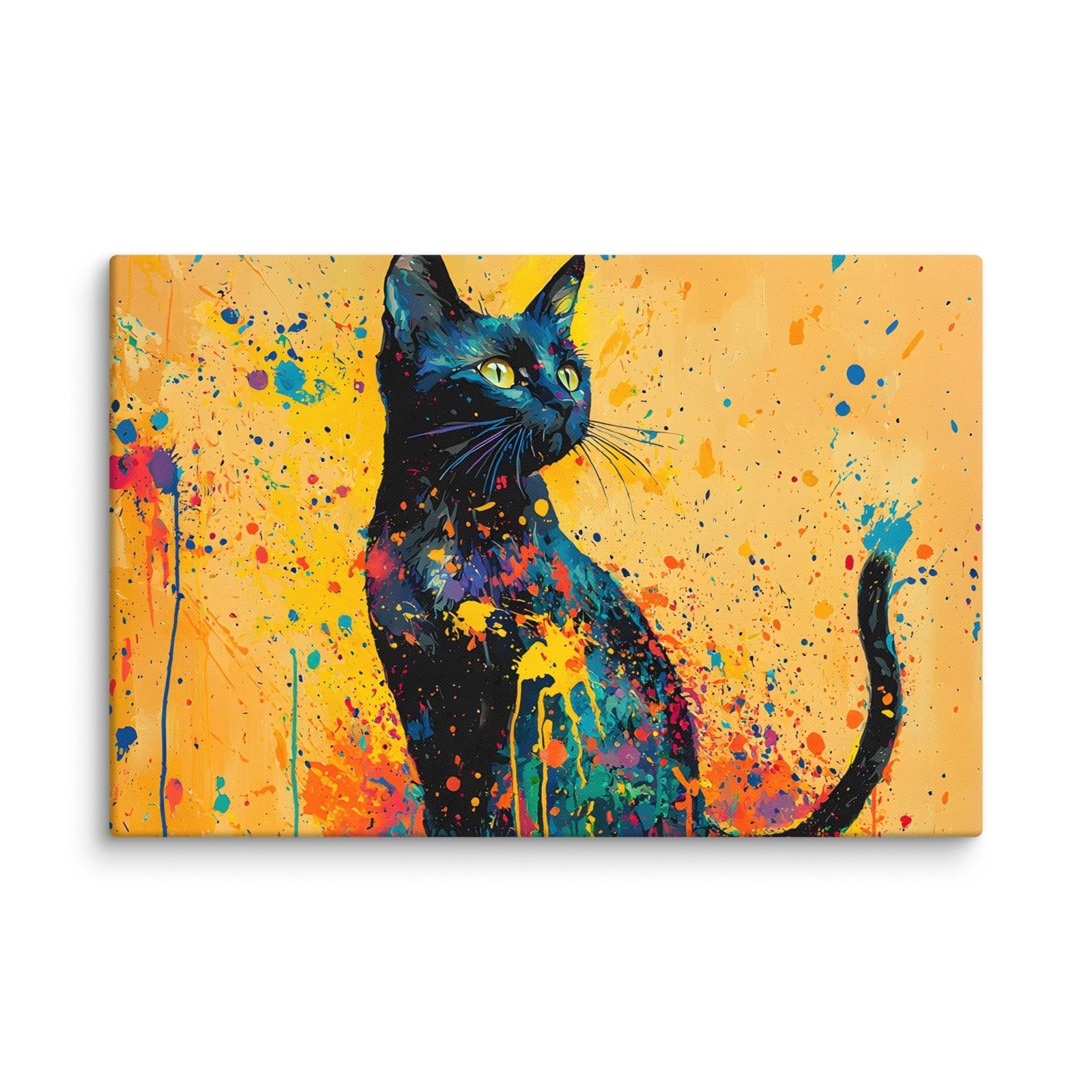 Chromatic Guardian Abstract Wall Art Canvas Print - Polendo Design