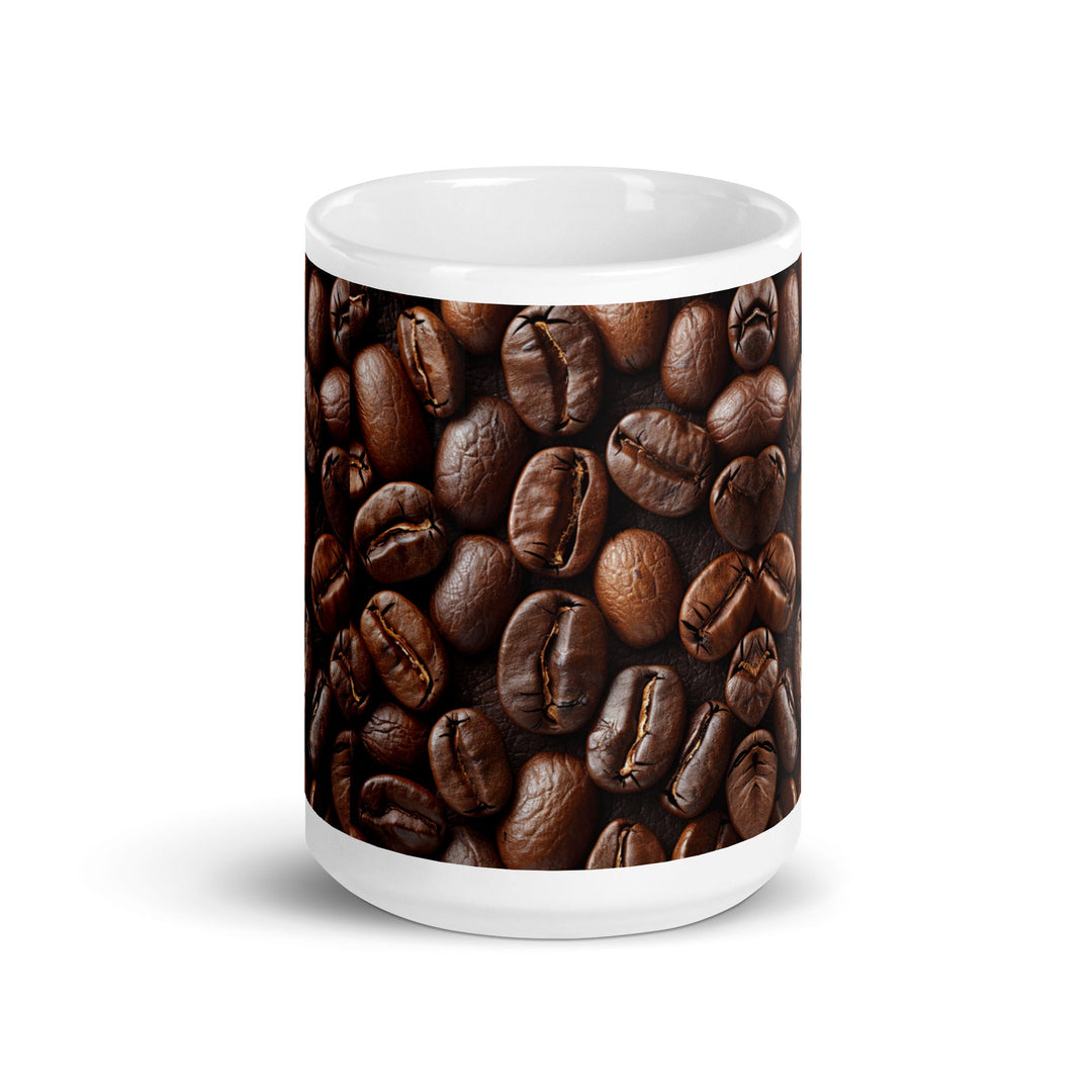 Coffee Bean Coffee Mug – Glossy Ceramic - Polendo Design coffee bean coffee mug