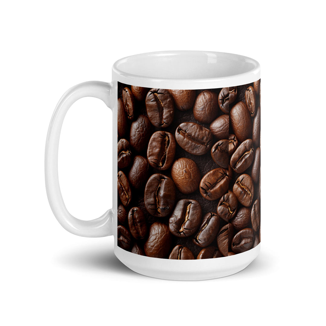 Coffee Bean Coffee Mug – Glossy Ceramic - Polendo Design coffee bean coffee mug