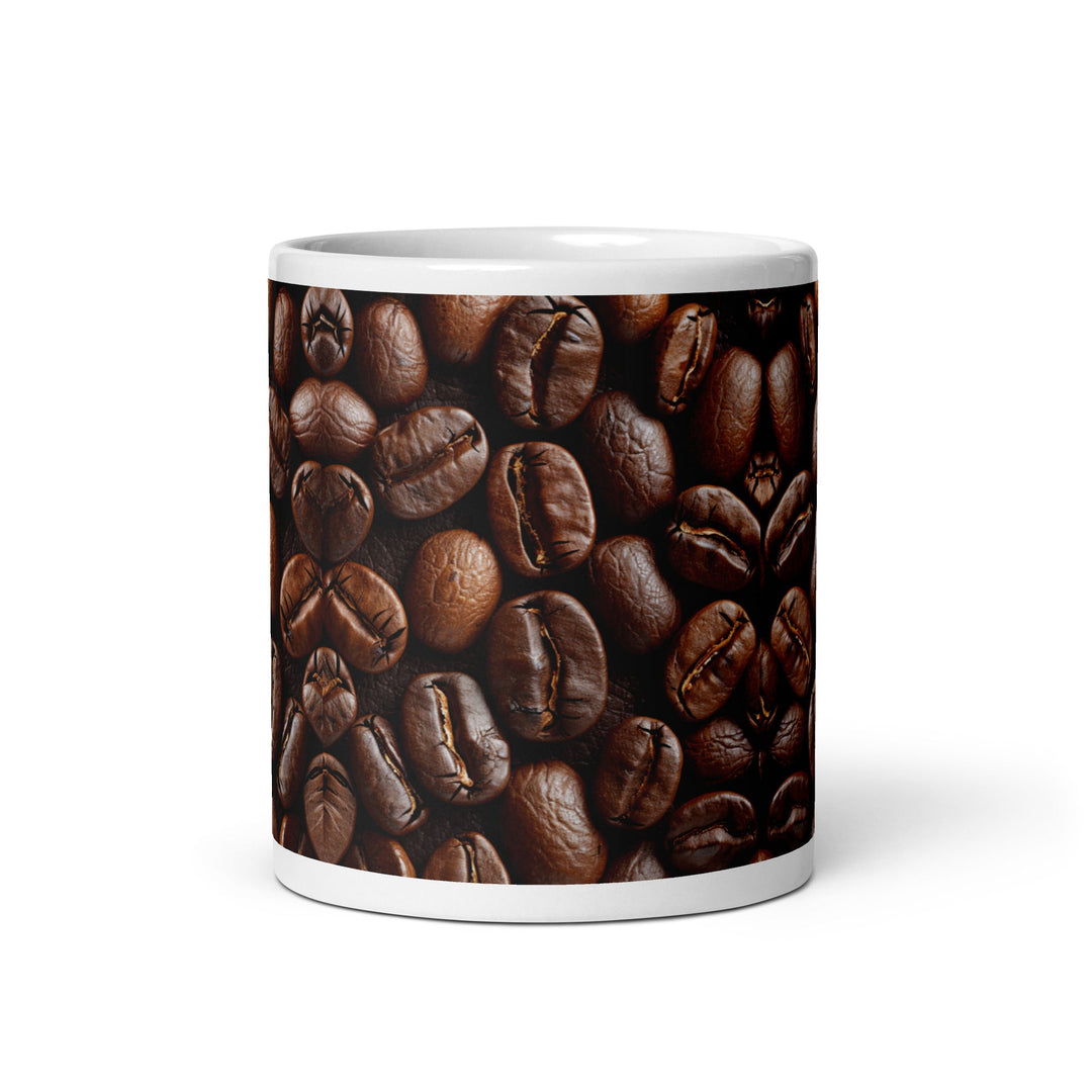 Coffee Bean Coffee Mug – Glossy Ceramic - Polendo Design coffee bean coffee mug