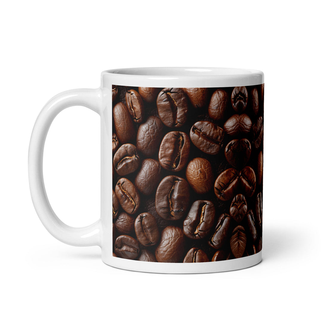 Coffee Bean Coffee Mug – Glossy Ceramic - Polendo Design coffee bean coffee mug
