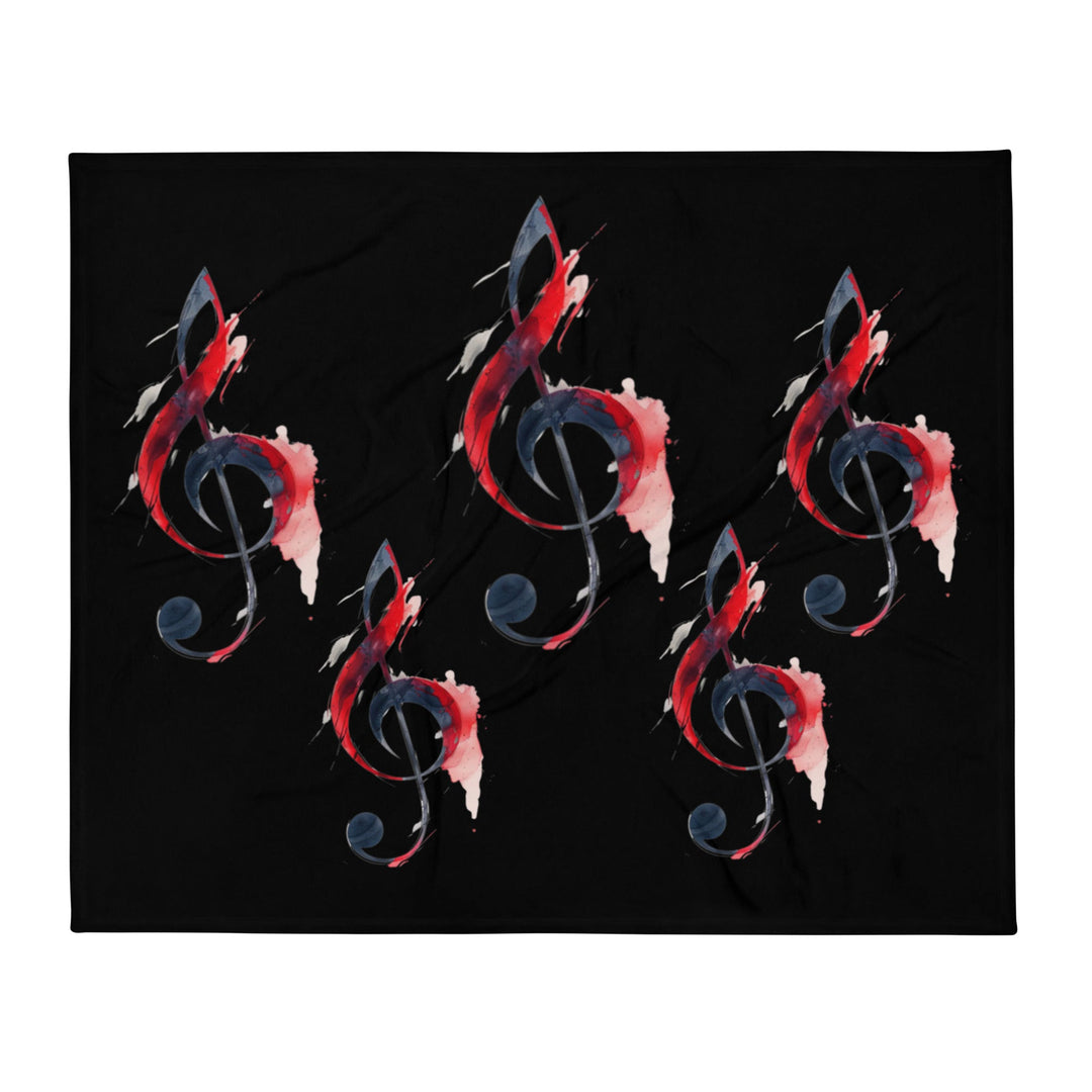 "Comfort Night Note" Throw Blanket - Polendo Design music note throw blanket